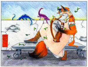 Rating: Safe Score: 0 Tags: anthro bench biped canid canine chris_goodwin clothing dress e621 eyes_closed female fox harp leaf lizard mammal music musical_instrument on_bench outside plucked_string_instrument reptile scalie sitting solo string_instrument tail veil User: bunchy7s