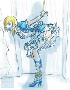 Rating: Questionable Score: 0 Tags: 1girls alice_liddell_(cosplay) apron arms_behind_back badxend blonde-haired_female blonde_hair blue_eyes bondage breasts cosplay disney dress female gag gagged garter garters impossible_clothing kingdom_hearts kingdom_hearts_ii namine panties public_domain remote rule34 square_enix strappado tied underwear vibrator User: bunchy7s
