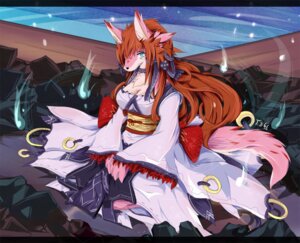 Rating: Safe Score: 0 Tags: anthro asian_clothing black_nose blue_eyes breasts canid canine cleavage clothed clothing dragoon86 e621 east_asian_clothing facial_markings female fox hair head_markings japanese_clothing kimono long_hair looking_at_viewer mammal markings red_hair ribbons solo tail water User: bunchy7s