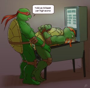 Rating: Explicit Score: 0 Tags: anal anal_penetration anthro arcade_machine arms_bent arms_bound_behind_back baraqueen bent_over biceps biped bound brother_(lore) brothers_(lore) crossed_wrists dialogue dominant dominant_male duo e621 english_text erection extended_arms eyes_closed genitals green_body green_skin hand_on_leg hand_on_thigh hands_tied head_turned incest_(lore) leg_grab legs_together male male/male male_penetrated male_penetrating male_penetrating_male mask michelangelo_(tmnt) muscular ninja on_machine penetration penis platform_sex raphael_(tmnt) reptile scales scalie sex sibling_(lore) speech_bubble standing standing_sex straight_legs submissive submissive_male teenage_mutant_ninja_turtles teeth text thigh_grab turtle warrior wrists_together User: bunchy7s