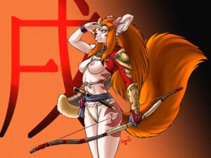 Rating: Questionable Score: 0 Tags: 2005 4:3 accessory anthro armor asian_clothing bow_(weapon) bracelet breasts canid canine canis clothed clothing domestic_dog dr_comet e621 east_asian_clothing female fundoshi hair headband hi_res holding_object holding_weapon japanese_clothing jewelry knife looking_at_viewer mammal nipples one_eye_closed ranged_weapon red_hair sash smile solo tail topless unconvincing_armor underwear weapon wink yellow_eyes User: bunchy7s