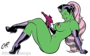 Rating: Questionable Score: 0 Tags: alien antennae_(anatomy) armor boots clothing coop_(artist) crossed_legs e621 female footwear gloves green_body green_skin hair handwear headgear helmet high_heeled_boots high_heels holding_object holding_weapon humanoid humanoid_pointy_ears long_hair not_furry piercing pink_hair pointy_ears ranged_weapon reclining shoes side_view solo weapon User: bunchy7s