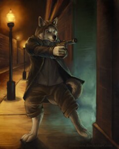 Rating: Safe Score: 0 Tags: 2012 4:5 absurd_res action_pose anthro blue_eyes bottomwear brown_hair canid canine canis clothed clothing dima domestic_dog e621 eliminate furcadia gun hair hi_res husky jacket male mammal night nordic_sled_dog paws pose ranged_weapon shorts solo spitz tail topwear weapon User: bunchy7s