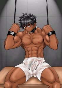 Rating: Explicit Score: 0 Tags: 1boy abs balls balls_in_underwear balls_under_clothes biceps black_eyes black_hair bondage bound bound_wrists boxers boxers_(clothing) bulge collar dark-skinned_male dark_skin erection human human_only jin-ks lowres male male_only muscles muscular muscular_legs muscular_male nipples penis penis_in_underwear penis_under_clothes pet pubic_hair rule34 six_pack solo solo_focus tied underwear underwear_only wet_underwear white_underwear User: bunchy7s