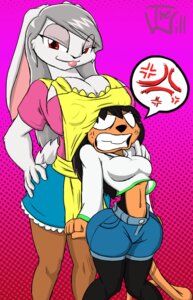 Rating: Questionable Score: 0 Tags: 2011 angry anthro big_breasts boob_hat breasts bunner clothing duo e621 female happy lagomorph leporid lips mammal mouse murid murine nipples rabbit rodent smile thewill wide_hips User: bunchy7s