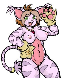 Rating: Explicit Score: 0 Tags: 4_fingers accessory aliasing anthro bare_breasts biped breasts brown_hair claws clothing digital_media_(artwork) domestic_cat e621 ear_tuft felid feline felis female fingers front_view fur furgonomics genitals gesture gloves green_eyes hair handwear jewelry looking_at_viewer low_res mammal mostly_nude mutabouru necklace nipples oekaki open_mouth open_smile paw_gloves pendant purple_body purple_fur ring short_hair simple_background smile solo standing stripes tail tail_accessory tail_jewelry tail_ring tuft vulva waving white_background User: bunchy7s