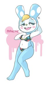 Rating: Questionable Score: 0 Tags: 2014 abstract_background animal_crossing anthro bikini blonde_hair blue_eyes blush breasts cleavage clothed clothing e621 english_text female francine_(animal_crossing) fur hair hi_res lagomorph leporid mammal mcic navel nintendo open_mouth rabbit simple_background smile solo swimwear text tongue two-piece_swimsuit ultrahurtman white_background User: bunchy7s Rating: Questionable Score: 0 Tags: 2014 abstract_background animal_crossing anthro bikini blonde_hair blue_eyes blush breasts cleavage clothed clothing e621 english_text female francine_(animal_crossing) fur hair hi_res lagomorph leporid mammal mcic navel nintendo open_mouth rabbit simple_background smile solo swimwear text tongue two-piece_swimsuit ultrahurtman white_background User: bunchy7s