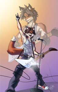 Rating: Safe Score: 0 Tags: 2007 abs anthro artwolfe canid canine chest_tuft clothed clothing cutaway dog_tags e621 electric_guitar electronics fox fur guitar hi_res male mammal microphone muscular muscular_anthro muscular_male music musical_instrument musician open_mouth playing_guitar playing_music plucked_string_instrument rock_(genre) solo string_instrument tail tuft User: bunchy7s