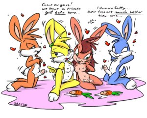 Rating: Explicit Score: 0 Tags: 5:4 andy_(andybunny) andybunny anthro bodily_fluids breasts carrot e621 english_text erection female food foursome genital_fluids genitals group group_sex heart_symbol lagomorph leporid male male/female mammal mimi_(andybunny) nelly_(andybunny) nipples nude penis plant rabbit sally_(andybunny) sex smile text toony vaginal_fluids vegetable vulva young young_anthro User: bunchy7s