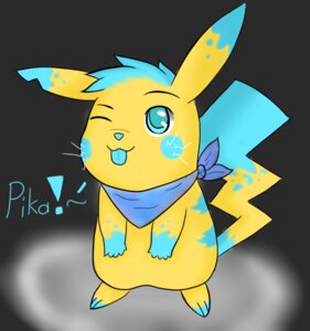 Rating: Safe Score: 0 Tags: ambiguous_gender blue_eyes blue_nose blue_tongue clothing e621 english_text fur generation_1_pokemon kerchief mammal nintendo pikachu pokemon pokemon_(species) rodent solo text tongue tongue_out trancethefolfy yellow_body yellow_fur User: bunchy7s