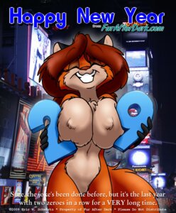 Rating: Questionable Score: 0 Tags: 2009 anthro big_breasts breasts canid canine digital_media_(artwork) e621 english_text eric_schwartz female fox fur hand_on_breast holidays mammal mixed_media naturally_censored new_year nipple_tuft nude photo_background photography_(artwork) presenting presenting_breasts sheila_vixen smile solo tail text tuft User: bunchy7s