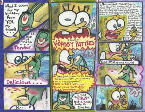 Rating: Questionable Score: 0 Tags: 1_eye 2011 8-bit-britt absurd_res anthro aquatic arthropod blue_eyes blush comic copepod crustacean dialogue e621 english_text flower flower_cloud_(spongebob) hi_res kiss_on_lips kissing larger_male male male/male maxillopod nickelodeon plankton_(species) plant red_eyes sea_sponge sheldon_j._plankton size_difference smaller_male spongebob_squarepants spongebob_squarepants_(character) stated_heterosexuality stated_sexuality surprise_kiss text toony traditional_media_(artwork) User: bunchy7s
