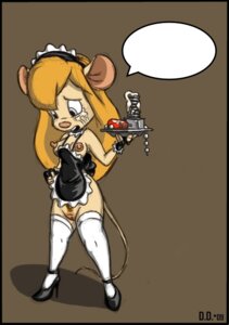 Rating: Explicit Score: 0 Tags: anthro big_head breasts chip_'n_dale_rescue_rangers clothing disney female female_only front_view gadget_hackwrench mouse nipples pussy rule34 shoes signature solo standing text thighhighs toony User: bunchy7s