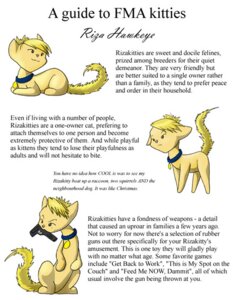 Rating: Safe Score: 0 Tags: blonde_hair collar domestic_cat e621 english_text fake_gun felid feline felis female feral fmakitties fullmetal_alchemist fur hair mammal quadruped riza_hawkeye solo tail text unknown_artist yellow_body yellow_fur User: bunchy7s