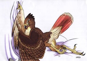 Rating: Questionable Score: 0 Tags: 2009 accipitrid accipitriform anthro avian avian_butt avian_feet beak bed bedroom_eyes bird buteo butt chickenhawk curtains e621 feathered_wings feathers feet female flat_chested furniture half-closed_eyes jewelry looking_at_viewer marker_(artwork) narrowed_eyes nude open_beak open_mouth pinup pose presenting presenting_hindquarters raised_tail red-tailed_hawk ring roz_gibson seductive semi-anthro simple_background solo tail tail_feathers talons toes traditional_media_(artwork) winged_arms wings User: bunchy7s