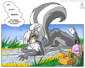 Rating: Questionable Score: 0 Tags: anthro big_breasts breast_squish breasts bubble butt chloe_sinclaire conditional_dnp e621 eyewear female fur grey_body grey_fur hair huge_breasts jollyjack mammal mephitid multicolored_body multicolored_fur nude skunk soap solo squish striped_skunk sunglasses tail two_tone_body two_tone_fur wet white_body white_fur white_hair User: bunchy7s