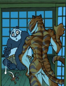 Rating: Questionable Score: 0 Tags: 2012 anthro back_muscles bear butt doll dreamworks duo e621 felid female giant_panda green_eyes grimsoncrow hi_res inside kung_fu_panda mammal master_po_ping master_tigress muscular muscular_female night nude pantherine slightly_chubby surprised tail tiger toy User: bunchy7s