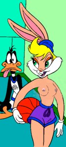 Rating: Explicit Score: 0 Tags: anthro ball_(object) basketball bird breasts clothes daffy_duck duck female front_view fur furry_ears gloves hair holding indoors interspecies lola_bunny long_ears looney_tunes male mammal nipples rabbit rule34 short_hair shorts smile soft_feathers space_jam standing tagme tongue topless yellow_hair User: bunchy7s