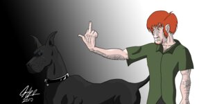Rating: Safe Score: 0 Tags: 2010 angry bite_mark canid canine canis collar domestic_dog duo e621 feral gesture great_dane hair hand_gesture hanna-barbera hi_res human keiji22 male mammal mastiff middle_finger molosser orange_hair scar scooby-doo scooby-doo_(series) shaggy_rogers tail User: bunchy7s