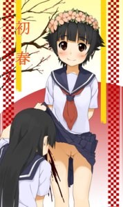 Rating: Explicit Score: 0 Tags: blood blush bottomless brown_eyes female flower head_wreath highres kaisen_chuui no_panties nosebleed pussy rule34 saten_ruiko school_uniform short_hair skirt skirt_lift smile stitched to_aru_kagaku_no_railgun to_aru_majutsu_no_index tree uiharu_kazari uncensored User: bunchy7s