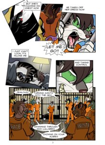 Rating: Questionable Score: 0 Tags: 2010 anthro canid canine clothing comic domestic_cat domestic_pig drip_(jack) e621 english_text felid feline felis fox green_eyes gulonine hi_res inmates_clothing jack_(webcomic) jack_salem jumpsuit lion lyrics male mammal marten mr._brightside mustelid musteline orange_clothing orange_jumpsuit pantherine prison roz_gibson sable_(marten) scalie stripes suid suine sus_(pig) tail text the_killers User: bunchy7s
