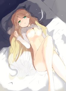 Rating: Questionable Score: 0 Tags: bed breasts brown_hair caitlin_(pokemon) crie elite_four face female female_only from_above green_eyes human legs long_hair lying nintendo no_bra no_pants on_back panties pillow pokemon pokemon_bw rule34 shirt_lift solo source_request top_lift underboob underwear very_long_hair User: bunchy7s