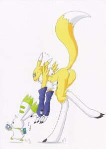 Rating: Safe Score: 0 Tags: ambiguous_gender anthro arms_together bandai_namco bent_leg bent_over black_nose black_sclera blue_eyes bodily_fluids canid canine card chasing chest_tuft claws clothing device digidredg digimon digimon_(species) digivice dipstick_tail duo e621 extended_arms facial_markings female fur gloves handwear head_markings holding_card holding_device holding_digivice holding_object holding_single_card long_ears mammal markings on_one_leg one_calf_up open_mouth raised_calf raised_foot raised_tail renamon running standing straight_leg sweat tail tail_markings terriermon tuft two_tone_tail wavy_tail white_body white_fur yellow_body yellow_fur User: bunchy7s