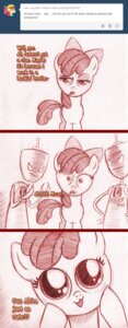 Rating: Questionable Score: 0 Tags: :3 accessory apple_bloom_(mlp) ask_blog banbots bow_(feature) bow_accessory bow_ribbon centered_hair_bow comic dialogue e621 earth_pony english_text equid equine female friendship_is_magic graphite_(artwork) group hair_accessory hair_bow hair_ribbon hasbro hi_res horse jaxonian looking_at_viewer mammal monochrome my_little_pony open_mouth pony ribbons talking_to_viewer text traditional_media_(artwork) tumblr User: bunchy7s