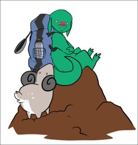 Rating: Safe Score: 0 Tags: 2011 anthro backpack biped border bovid caprine chibi digital_media_(artwork) duo e621 feral full-length_portrait goat green_body grey_border lizard looking_at_viewer male mammal mountain mountain_climbing nude portrait quadruped reptile scalie simple_background sitting standing stripes tail toki_(character) trashdogeking white_background User: bunchy7s