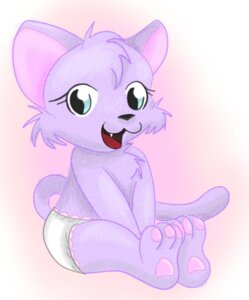 Rating: Safe Score: 0 Tags: anthro clean_diaper clothed clothing diaper diaper_only domestic_cat dunkinbean e621 felid feline felis female low_res mammal neonate simple_background solo tail topless wearing_diaper white_background young young_anthro young_female User: bunchy7s