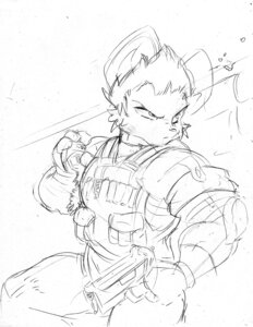 Rating: Safe Score: 0 Tags: anthro e621 gun latte_(milkjunkie) male mammal monochrome mouse murid murine muscular muscular_anthro muscular_male police rabid ranged_weapon rodent simple_background sketch solo weapon white_background User: bunchy7s
