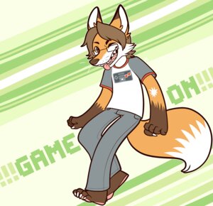 Rating: Safe Score: 0 Tags: anthro barefoot biped brown_hair canid canine dipstick_tail e621 eyewear feet fox foxydude glasses gloves_(marking) hair kaomojiru male mammal markings solo tail tail_markings User: bunchy7s
