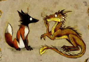 Rating: Safe Score: 0 Tags: 2010 ambiguous_gender burnt canid canine culpeofox dragon duo e621 feral fox humor male mammal mythological_creature mythological_scalie mythology oops scalie tail User: bunchy7s
