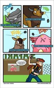 Rating: Safe Score: 0 Tags: ambiguous_gender awkwardzombie bovid bovine chansey comic dialogue e621 egg english_text generation_1_pokemon grandfathered_content human humor kangaskhan katie_tiedrich male mammal marsupial nintendo pokemon pokemon_(species) pouch_(anatomy) pouch_purse rock text User: bunchy7s