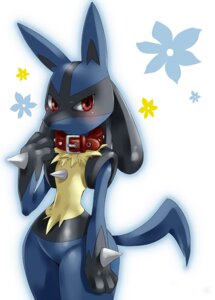 Rating: Questionable Score: 0 Tags: ambiguous_gender anthro anthrofied aura blue_body blue_fur blush canid canine chest_tuft collar e621 flower fur generation_4_pokemon inumania looking_at_viewer lucario mammal nintendo plant pokemon pokemon_(species) pokemorph red_eyes solo spikes tail tuft y2k_(graphic_design) User: bunchy7s