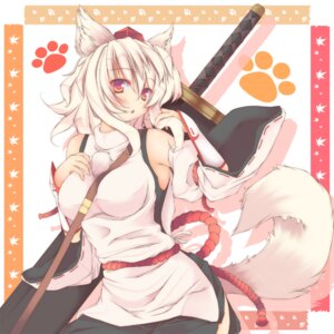 Rating: Safe Score: 0 Tags: 1:1 animal_humanoid armwear blush breasts canid canid_humanoid canine canine_humanoid canis clothing detached_sleeves e621 female footprint hair hat headgear headwear holding_melee_weapon holding_object holding_sword holding_weapon humanoid looking_at_viewer mammal mammal_humanoid melee_weapon momiji_inubashiri neko_maturi pawprint red_eyes short_hair solo sword tokin_hat touhou weapon white_hair wolf wolf_humanoid wolf_tail User: bunchy7s