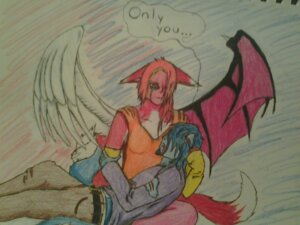 Rating: Safe Score: 0 Tags: 4:3 angel anthro bluebill bodily_fluids canid canine canis crying demon dipstick_tail duo e621 feathered_wings feathers female fox fox_tail hi_res hybrid kokitsune kokoro male mammal markings membrane_(anatomy) membranous_wings mismatched_wings tail tail_markings tears wings wolf User: bunchy7s