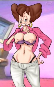 Rating: Explicit Score: 0 Tags: 1girls areola areolae big_breasts breasts brown_eyes brown_hair color colored disney earrings female female_only goof_troop hair large_breasts milf nipples peg_pete rule34 smile solo teeth thong uncensored User: bunchy7s