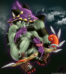 Rating: Questionable Score: 0 Tags: angello_cauich anthro clothing e621 female gloves handwear hat headgear headwear hi_res magic_user mammal melee_weapon mostly_nude polearm procyonid raccoon solo staff tail text weapon witch yetzirah_(ac_artwork) User: bunchy7s