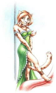 Rating: Safe Score: 0 Tags: anklet antaeus breasts chest_tuft cleavage clothed clothing dandelion_(wesha) dress e621 felid female fur green_eyes jewelry lion mammal pantherine solo tail tuft User: bunchy7s