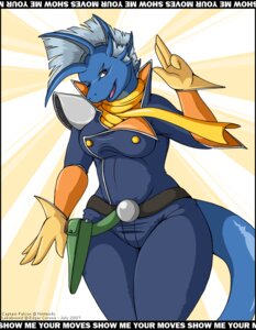 Rating: Safe Score: 0 Tags: 2007 anthro blue_body blue_skin breasts captain_falcon clothing cosplay dragon e621 f-zero female frill_(anatomy) head_crest head_frill holster javanshir lakebound membrane_(anatomy) membranous_frill mythological_creature mythological_scalie mythology nintendo non-mammal_breasts scalie scarf solo tail uniform wide_hips User: bunchy7s