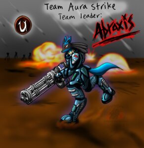 Rating: Safe Score: 0 Tags: 2008 abraxis_(snowfyre) anthro armor black_body black_fur blue_body blue_fur canid canine e621 english_text epic_games explosion fur gatling_gun generation_4_pokemon gun holding_gun holding_object holding_ranged_weapon holding_weapon lucario machine_gun male mammal minigun nintendo pokemon pokemon_(species) ranged_weapon red_eyes snowfyre tail text unreal_(series) war weapon User: bunchy7s
