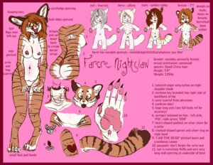 Rating: Explicit Score: 0 Tags: anthro border breasts brown_hair domestic_cat e621 english_text farorenightclaw farorenightclaw_(character) felid feline felis female fur hair mackerel_tabby mammal model_sheet nipples nude red_border solo tabby_cat tail text User: bunchy7s