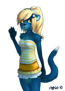 Rating: Safe Score: 0 Tags: anthro biped blonde_hair blue_body blue_fur bottomwear clothing e621 female fur hair mammal mascot_contest monoth mustelid otter skirt solo standing tail yellow_eyes User: bunchy7s