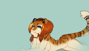Rating: Questionable Score: 0 Tags: 2013 anthro bomchini breasts e621 felid female hair heterochromia looking_at_viewer mammal nipples nude orange_hair pantherine simple_background solo stripes tiger User: bunchy7s