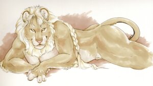 Rating: Safe Score: 0 Tags: blonde_hair braided_hair butt e621 felid hair lion long_hair looking_at_viewer lying male mammal muscular muscular_male nude on_front pantherine semi-anthro simple_background solo tail tathi white_background User: bunchy7s