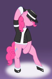 Rating: Safe Score: 0 Tags: 2:3 absurd_res cosplay dancing e621 earth_pony equid equine female feral friendship_is_magic fur hasbro hi_res horse mammal michael_jackson michael_jackson_(character) my_little_pony pageturner1988 parody pink_body pink_fur pinkie_pie_(mlp) pony simple_background smooth_criminal solo tail User: bunchy7s