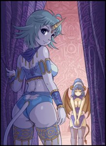 Rating: Questionable Score: 0 Tags: apron black_clothing black_legwear blue_eyes breasts butt chalyss_(felarya) cleavage clothed clothing curtains demon duo e621 eyes_closed felarya female front_view furgonomics green_hair hair horn jewelry karbo legwear looking_at_viewer looking_back maid_uniform membrane_(anatomy) membranous_wings not_furry rear_view short_hair smile standing tail tail_clothing thigh_highs topless uniform wings User: bunchy7s