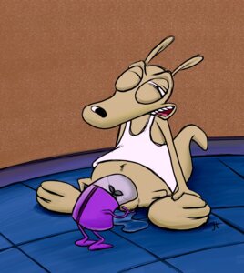 Rating: Explicit Score: 0 Tags: anthro foodboy furry interspecies male male_only marsupial nickelodeon rocko rocko's_modern_life rule34 shirt tan_fur wallaby User: bunchy7s