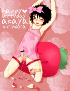 Rating: Explicit Score: 0 Tags: 1boy black_hair blushing censored crossdressing cum_dripping_from_penis food hairbow hands_over_head kirihara_akaya male male_only messy one_eye_closed penis prince_of_tennis rule34 vibrator User: bunchy7s